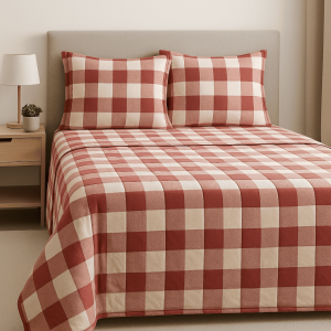 Κουβερλί  διπλό 200x240     checkered mpornto σειρά marbell