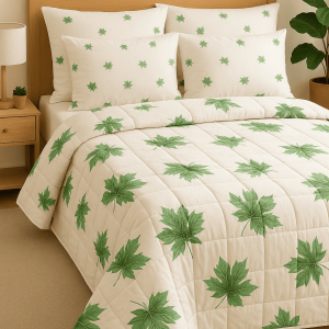 Κουβερλί  διπλό 200x240   tree leaves prasino σειρά marbell