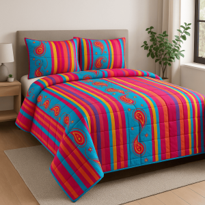 Κουβερλί  διπλό 200x240      ethnik mple σειρά colors