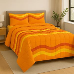 Κουβερλί  διπλό 200x240  pasion portokali σειρά colors