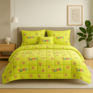 Κουβερλί  διπλό 200x240      twins portokali σειρά colors