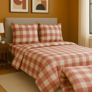 Παπλωματοθήκη υπέρδιπλη 220x240     checkered mpornto σειρά marbell