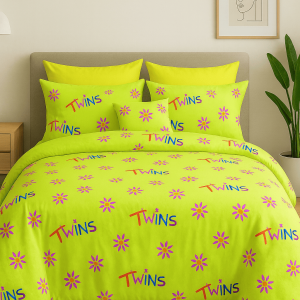 Παπλωματοθήκη υπέρδιπλη 220x240      twins portokali σειρά colors