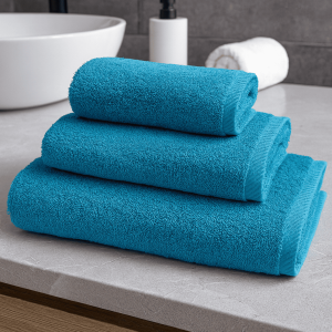 Σετ πετσέτες 3 τεμ. μονόχρωμη μπλέ  σειρά Bathroom Textiles