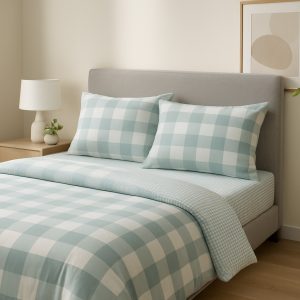 Παπλωματοθήκη υπέρδιπλη 220x240   checkered fystiki σειρά marbell